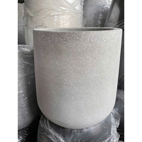 Chậu xi măng đá mài bom xám